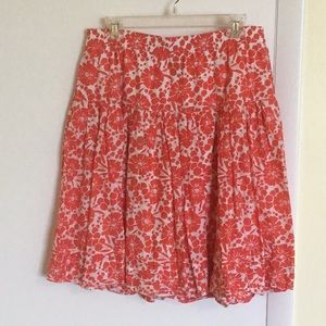 Gap orange & white skirt
